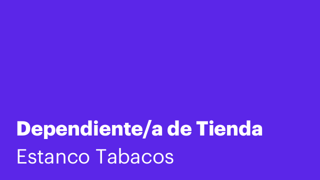 Dependiente/a de Tienda