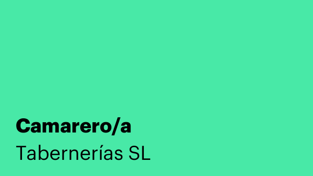 Camarero/a