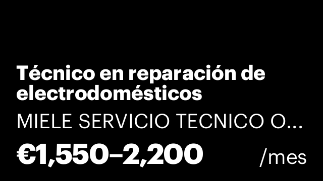 Técnico en reparación de electrodomésticos