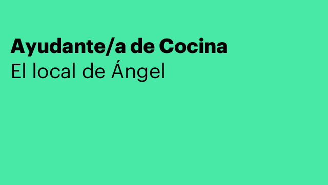 Ayudante/a de Cocina