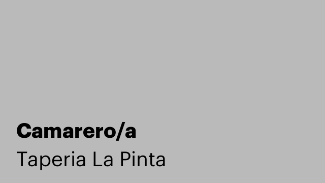 Camarero/a