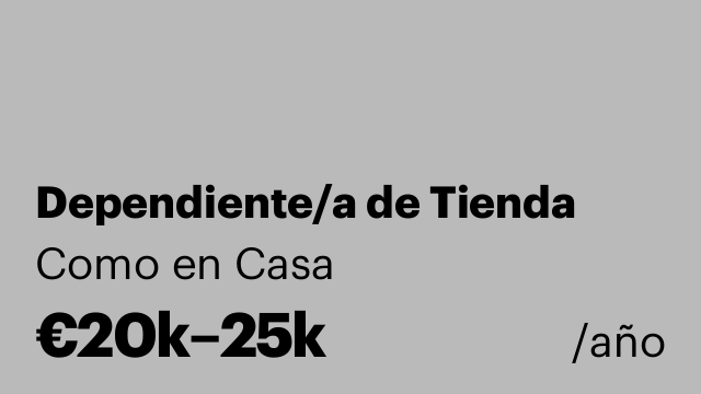 Dependiente/a de Tienda