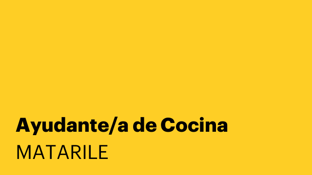 Ayudante/a de Cocina