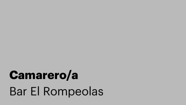 Camarero/a