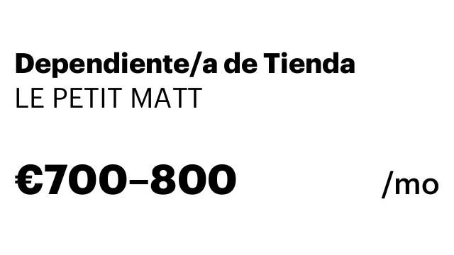 Dependiente/a de Tienda