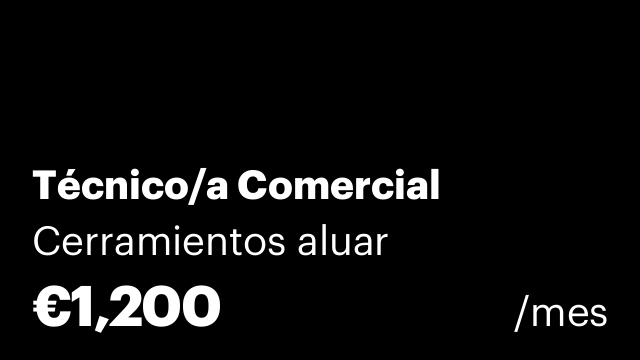Técnico/a Comercial