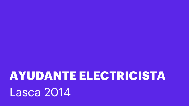AYUDANTE ELECTRICISTA