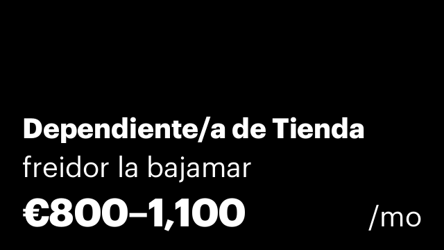 Dependiente/a de Tienda