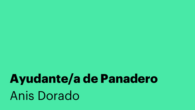 Ayudante/a de Panadero