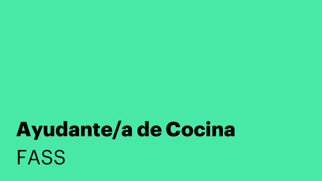 Ayudante/a de Cocina