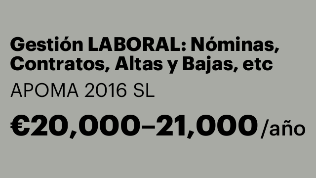 Gestión LABORAL: Nóminas, Contratos, Altas y Bajas, etc