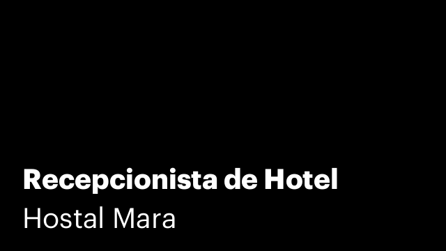 Recepcionista de Hotel