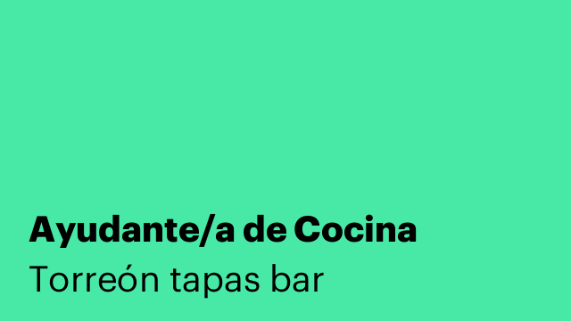 Ayudante/a de Cocina