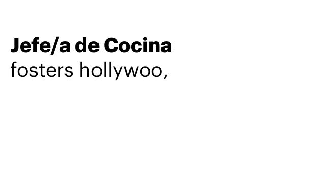 Jefe/a de Cocina