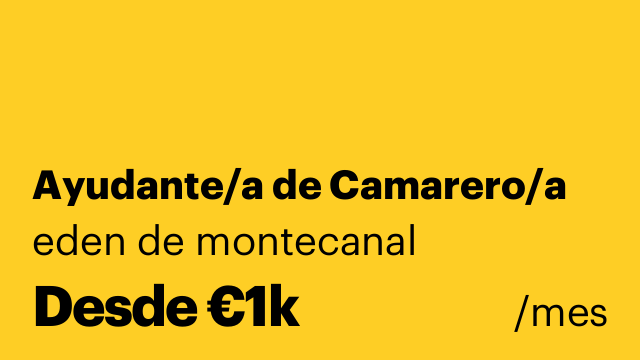 Ayudante/a de Camarero/a