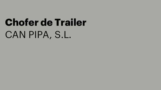 Chofer de Trailer