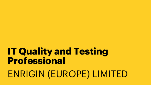 IT Quality and Testing Professional