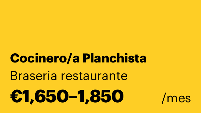 Cocinero/a Planchista