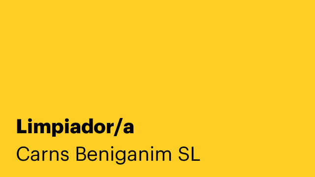 Limpiador/a