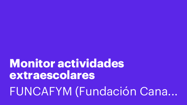 Monitor actividades extraescolares