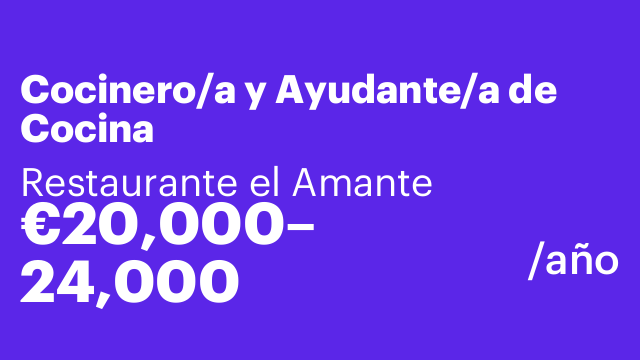 Cocinero/a y Ayudante/a de Cocina