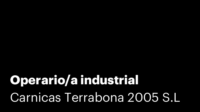 Operario/a industrial