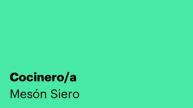 Cocinero/a