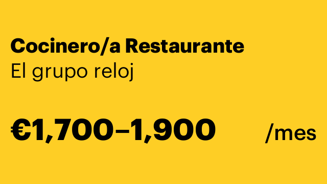 Cocinero/a Restaurante