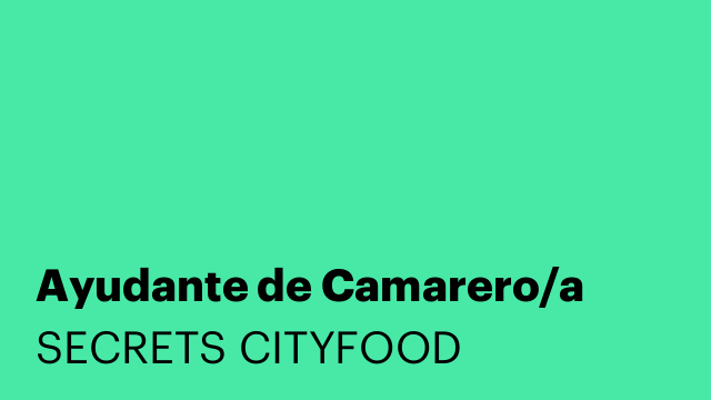 Ayudante de Camarero/a