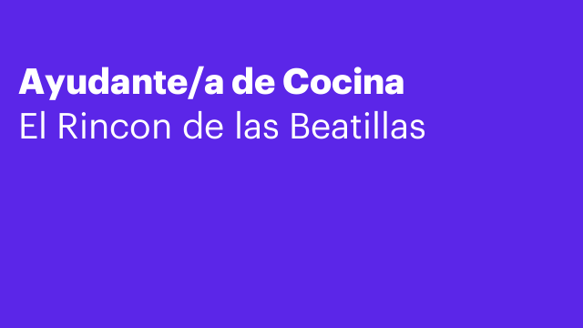 Ayudante/a de Cocina