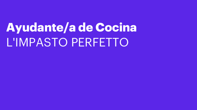 Ayudante/a de Cocina