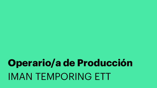 Operario/a de Producción