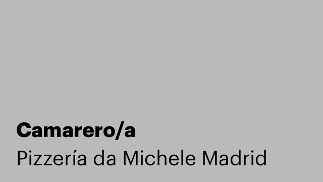 Camarero/a