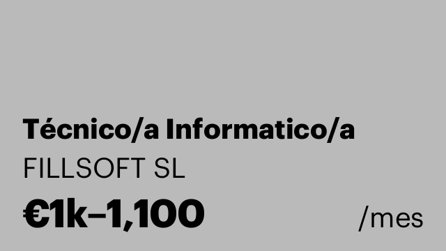 Técnico/a Informatico/a
