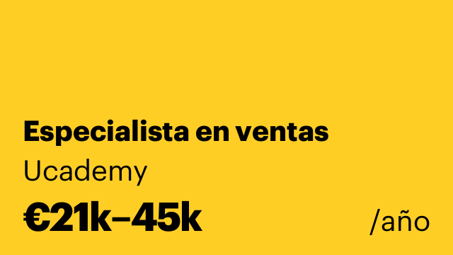 Especialista en ventas