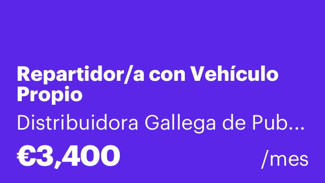 Repartidor/a con Vehículo Propio