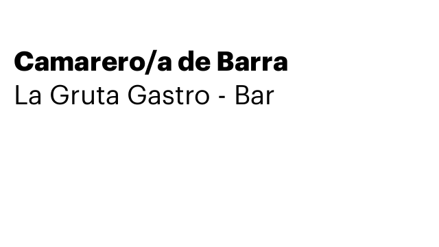 Camarero/a de Barra