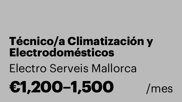 Técnico/a Climatización y Electrodomésticos
