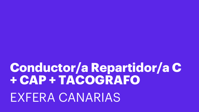 Conductor/a Repartidor/a C + CAP + TACOGRAFO