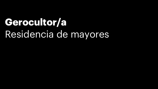 Gerocultor/a
