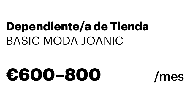 Dependiente/a de Tienda