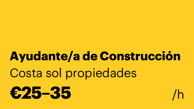 Ayudante/a de Construcción