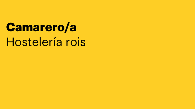 Camarero/a