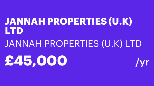 JANNAH PROPERTIES (U.K) LTD