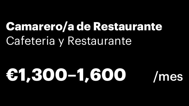 Camarero/a de Restaurante