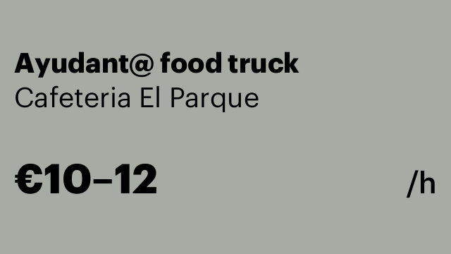 Ayudant@ food truck
