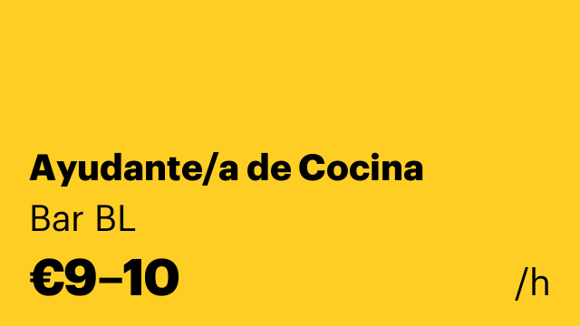 Ayudante/a de Cocina