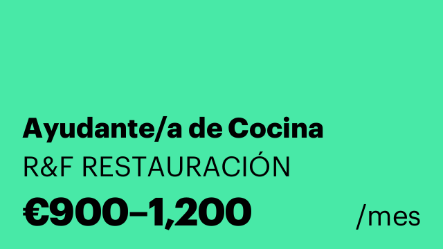 Ayudante/a de Cocina