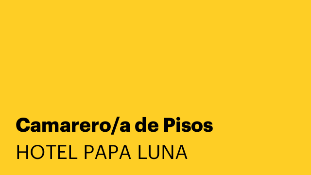 Camarero/a de Pisos