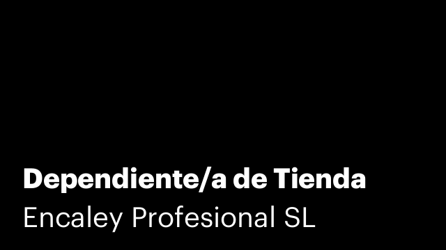 Dependiente/a de Tienda